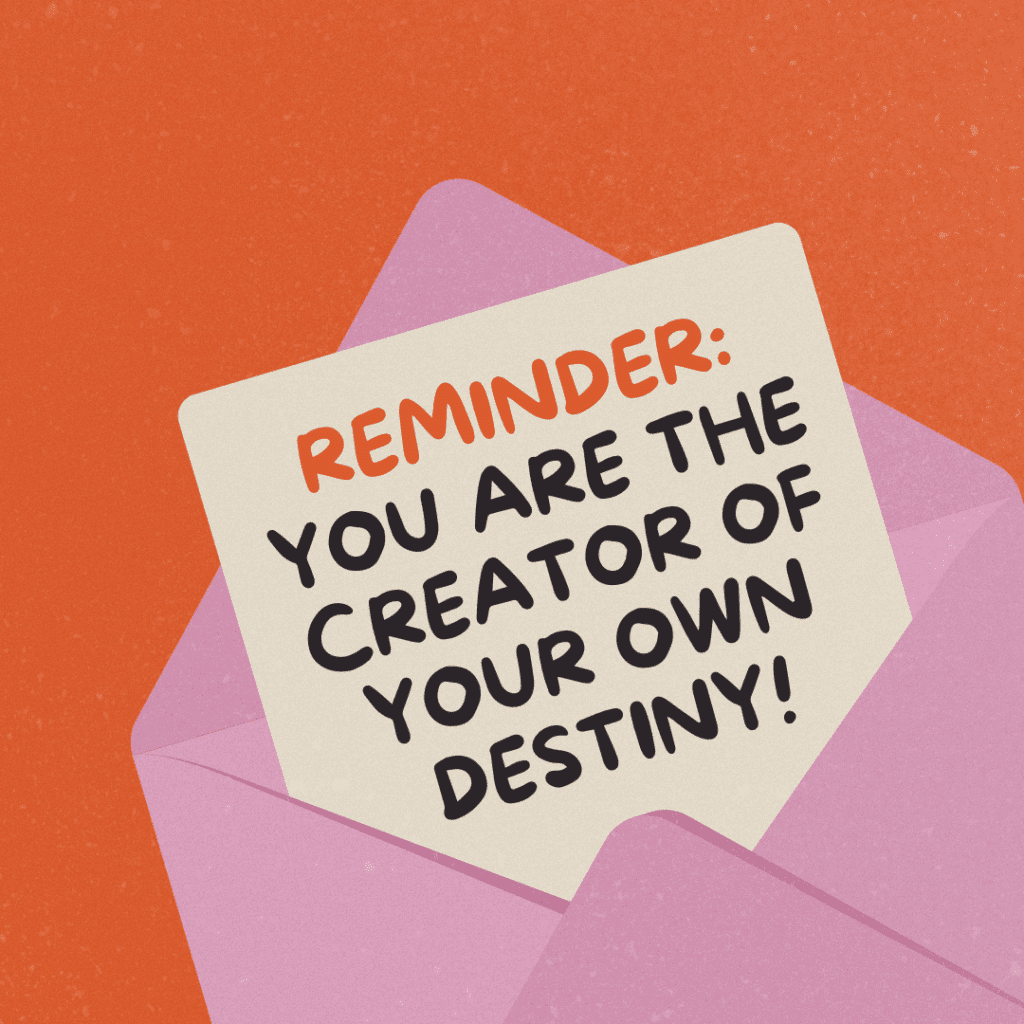 Orange and Pink Geometric Illustrative Envelope Motivational Self-Care Affirmations Self Care Instagram Post